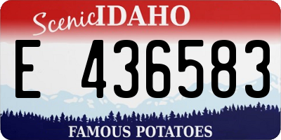 ID license plate E436583