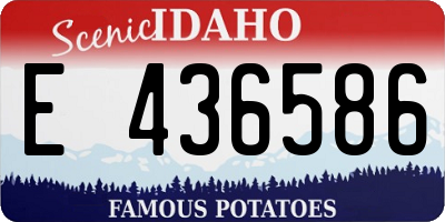 ID license plate E436586