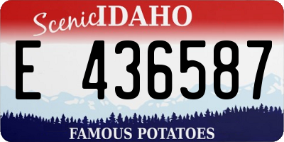 ID license plate E436587