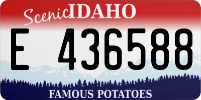 ID license plate E436588