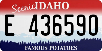 ID license plate E436590