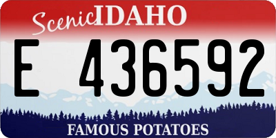 ID license plate E436592