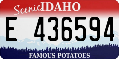 ID license plate E436594