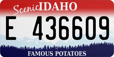 ID license plate E436609