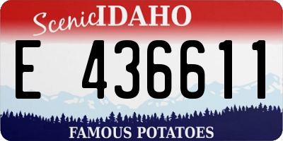 ID license plate E436611