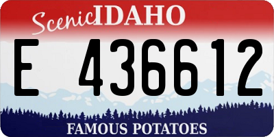 ID license plate E436612
