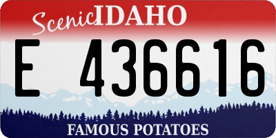 ID license plate E436616