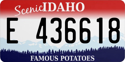ID license plate E436618