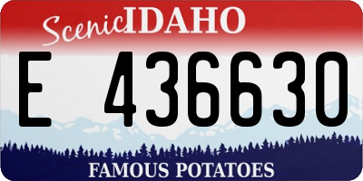 ID license plate E436630