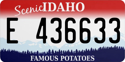 ID license plate E436633