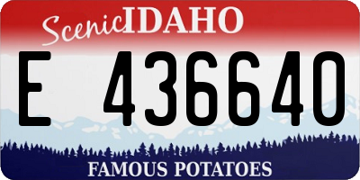 ID license plate E436640