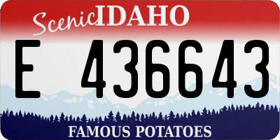 ID license plate E436643
