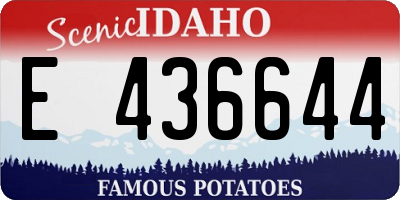 ID license plate E436644
