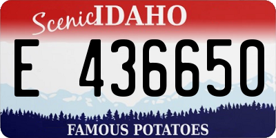 ID license plate E436650