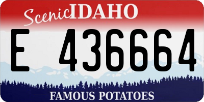 ID license plate E436664