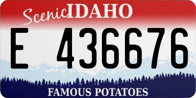 ID license plate E436676