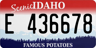 ID license plate E436678