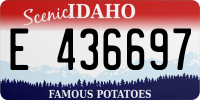 ID license plate E436697
