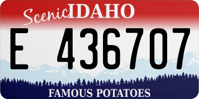 ID license plate E436707