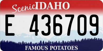 ID license plate E436709