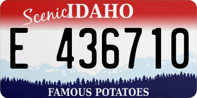 ID license plate E436710