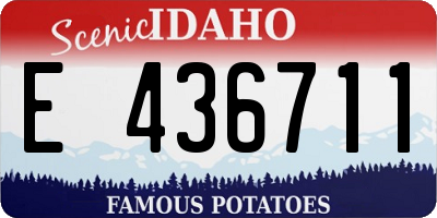 ID license plate E436711