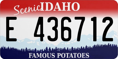 ID license plate E436712