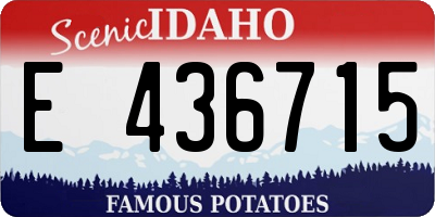 ID license plate E436715