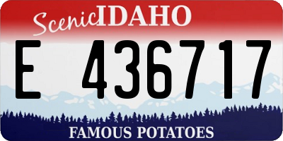 ID license plate E436717