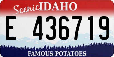 ID license plate E436719
