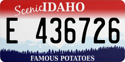 ID license plate E436726