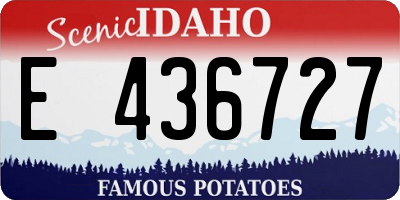 ID license plate E436727