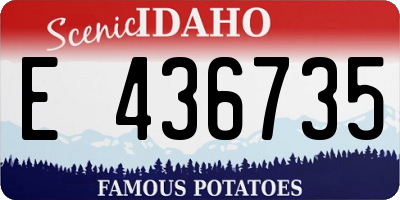 ID license plate E436735