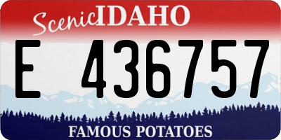 ID license plate E436757