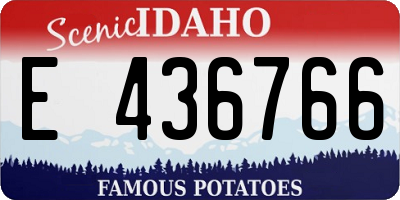 ID license plate E436766