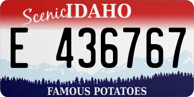 ID license plate E436767