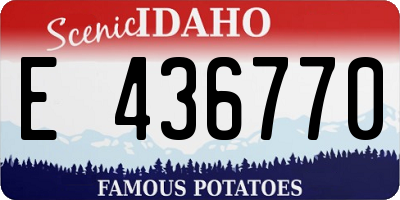 ID license plate E436770