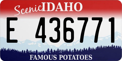 ID license plate E436771