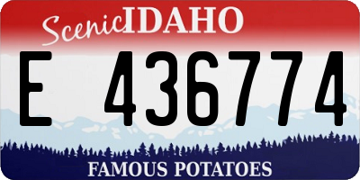ID license plate E436774