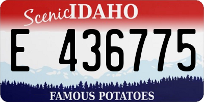 ID license plate E436775