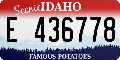 ID license plate E436778