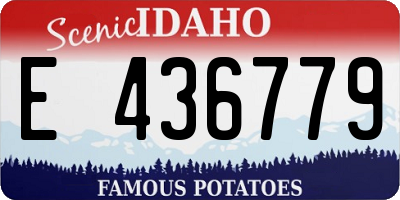 ID license plate E436779