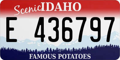 ID license plate E436797