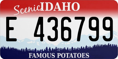 ID license plate E436799