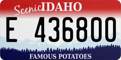 ID license plate E436800