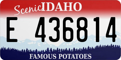 ID license plate E436814