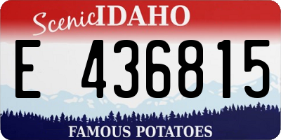 ID license plate E436815