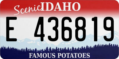 ID license plate E436819