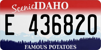 ID license plate E436820