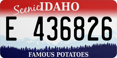ID license plate E436826